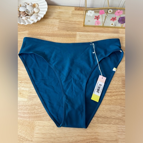 NWT Summersalt The High Leg Mid Rise Bikini Bottom In Blue Size 10 Beach Summer - Picture 11 of 11